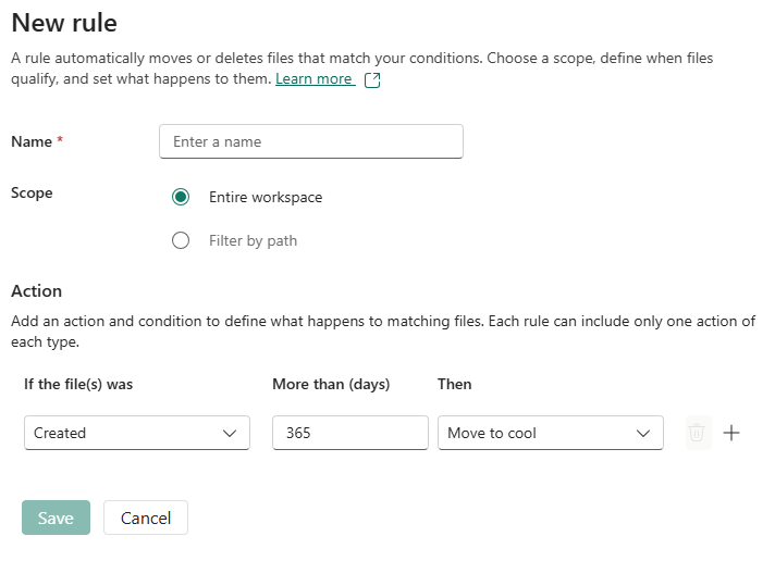 Microsoft Fabric OneLake Storage Tiers